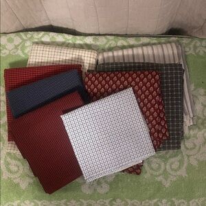 Assorted Fabric Pieces in Red , White& Blue